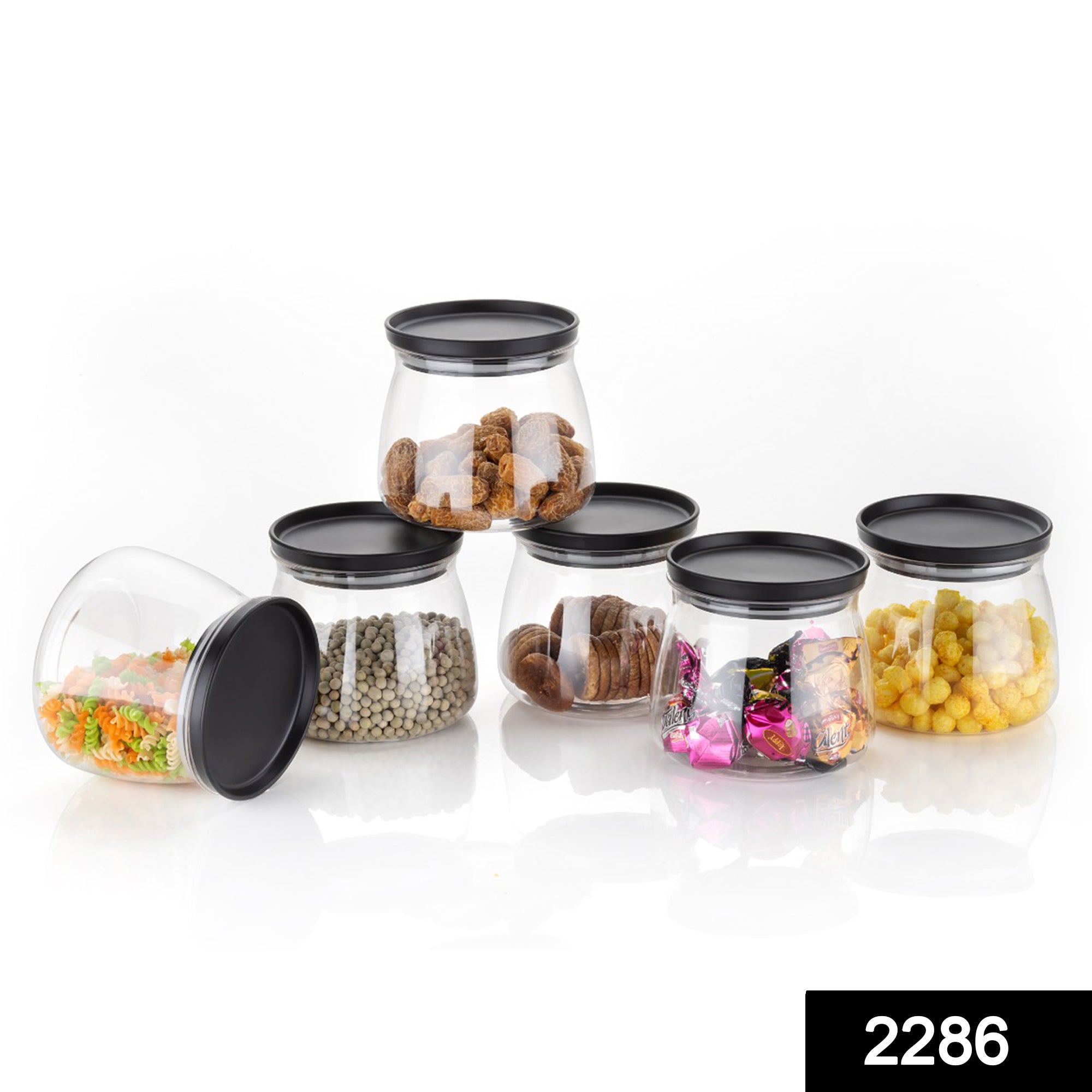 Matka-shaped jars with multicolour design and leak-proof lids Matka-shaped jars with multicolour design and leak-proof lids
